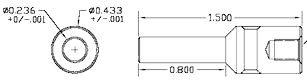 M5 Height Gage Adapter 6mm Drawing