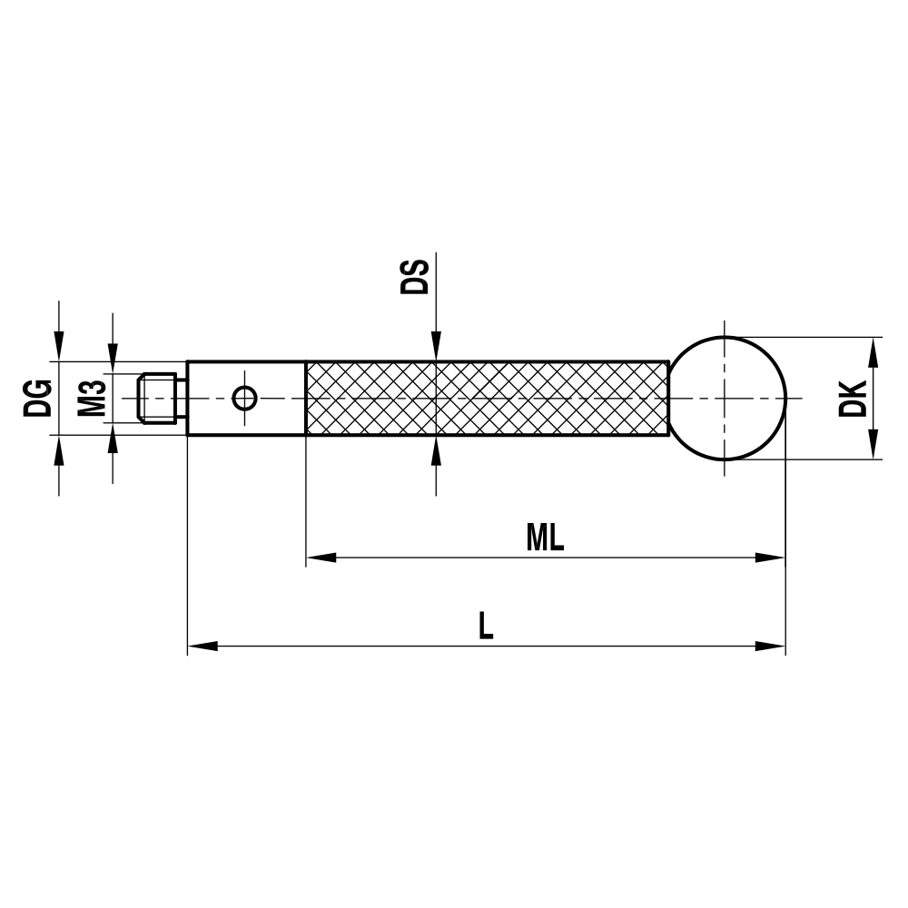 M3 Threaded-stem Stylus