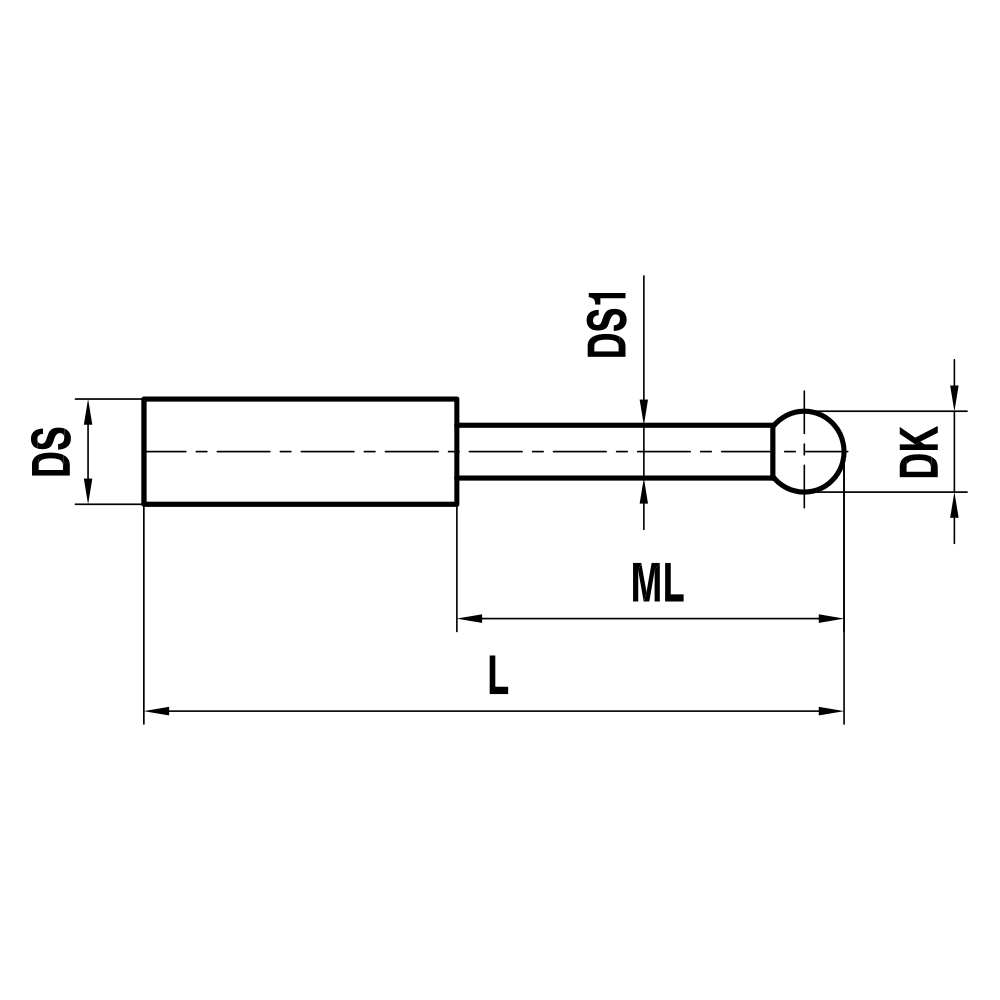 Non-threaded, Stepped-stem Pin Stylus for Star Configurations