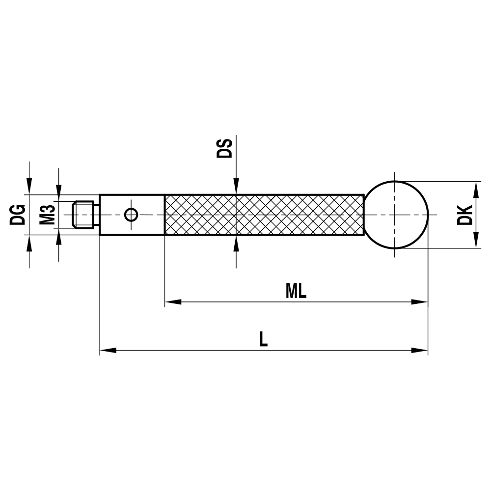 M3 Threaded-stem Scanning Stylus