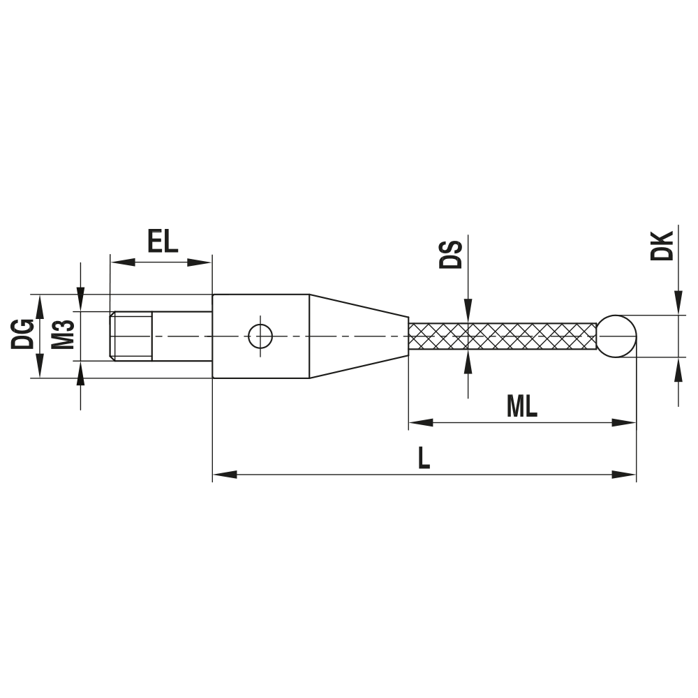 M3 XXT Clamping, Scanning Stylus