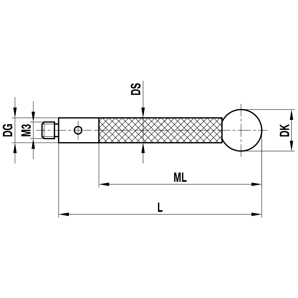 M3 Threaded-stem Stylus